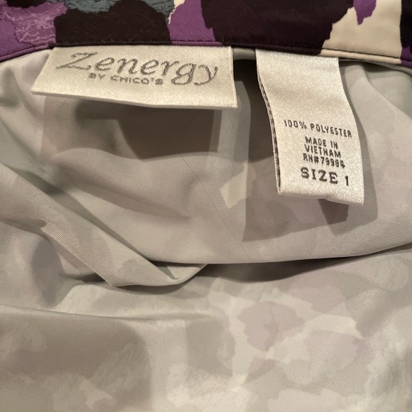 Chico’s Zenergy Women’s Blue Purple Spring Summer Windbreaker Jacket 8 - Picture 6 of 7